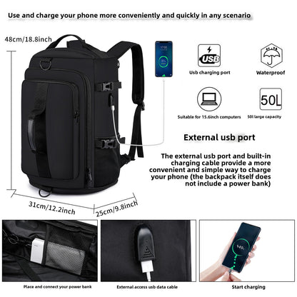 Hiking, travel, and fitness backpack