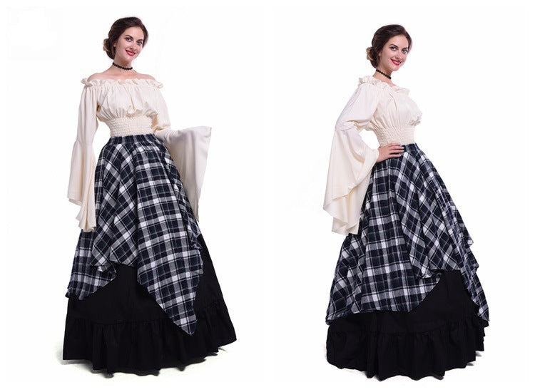 Renaissance Medieval Long Sleeve Dress