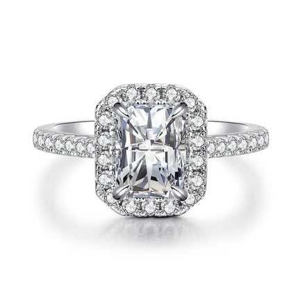 Moissanite Silver Ring
