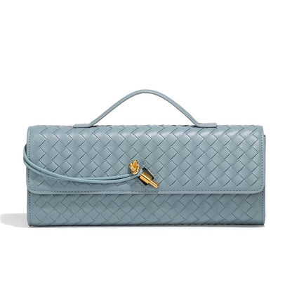 Single-shoulder baguette woven bag