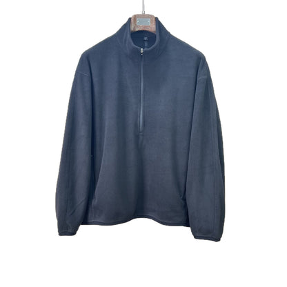 Men's Fleece Half-Zip Stand-Up Collar Hoodie