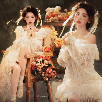 Photo Studio Spring Theme Long Dress
