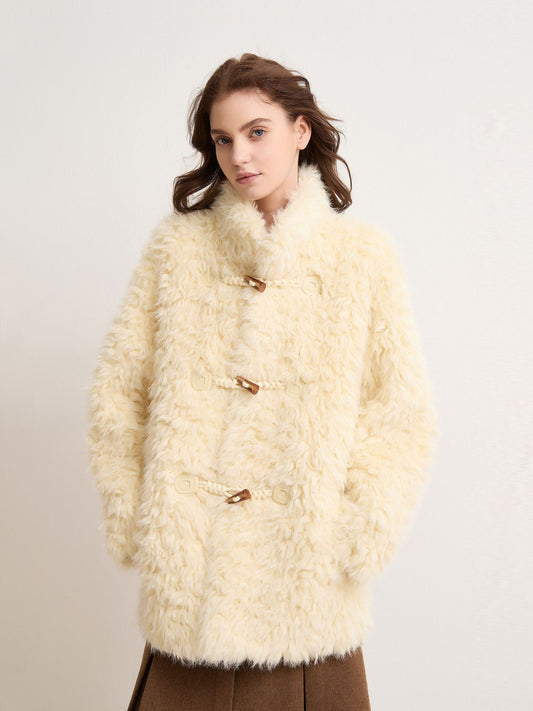 Women's sheepskin fur coat