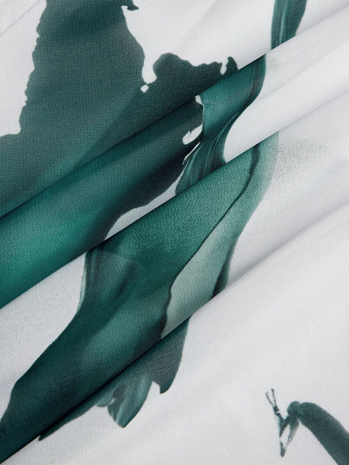 V-neck Digital Print A-line Dress