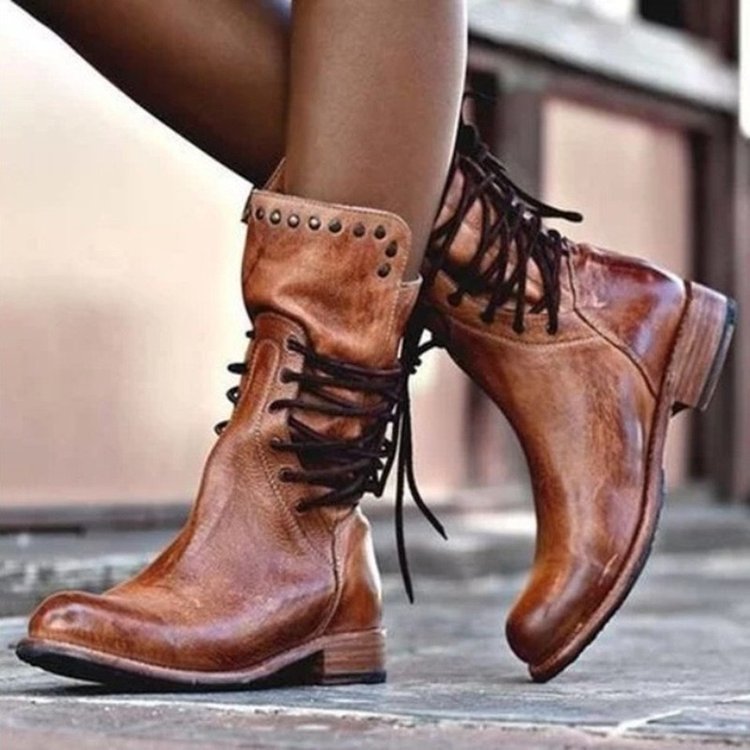 Women Cowboy Mid-Calf Boots