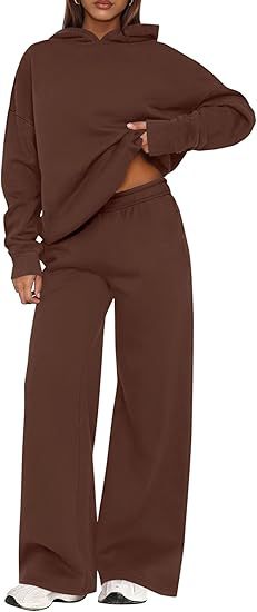 Fleece Lined Hooded Sweatshirt and Sweatpants Set