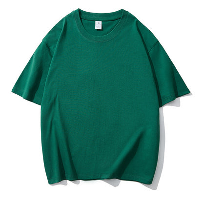 Solid color short-sleeve cotton T-shirt Men