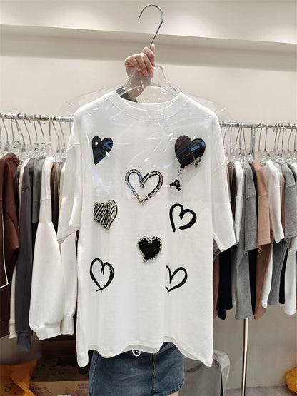 Design inspired round neck versatile mid length top