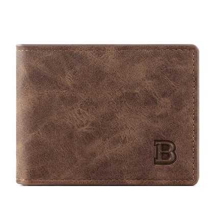 Retro Men's Short PU Wallet