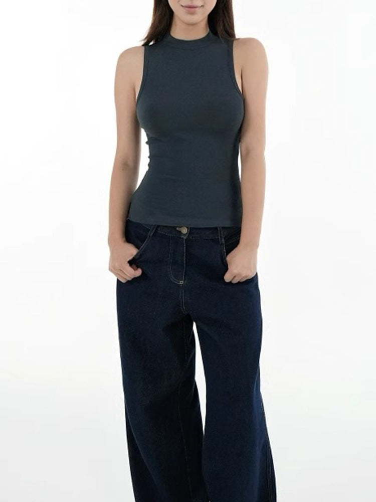 Womens Halter Neck Slim Fit Vest