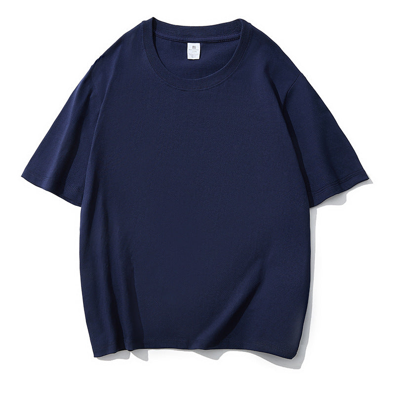 Solid color short-sleeve cotton T-shirt Men