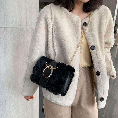 Women's plush small bag