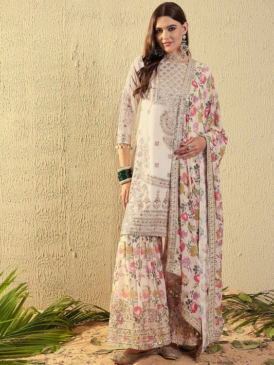 Indian Embroidered Georgette 3-Piece Women's Set