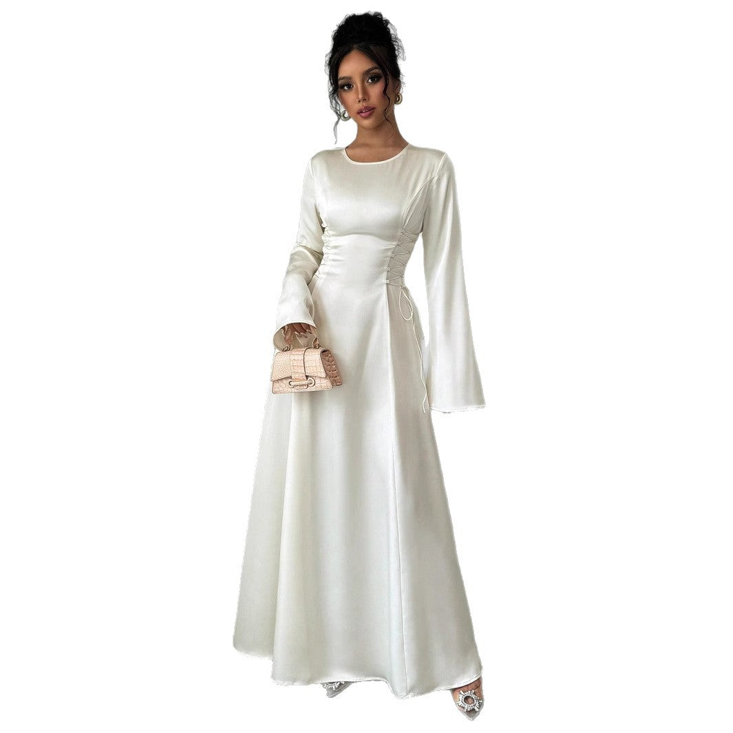 Elegant Rope Detail Long Sleeve Dress