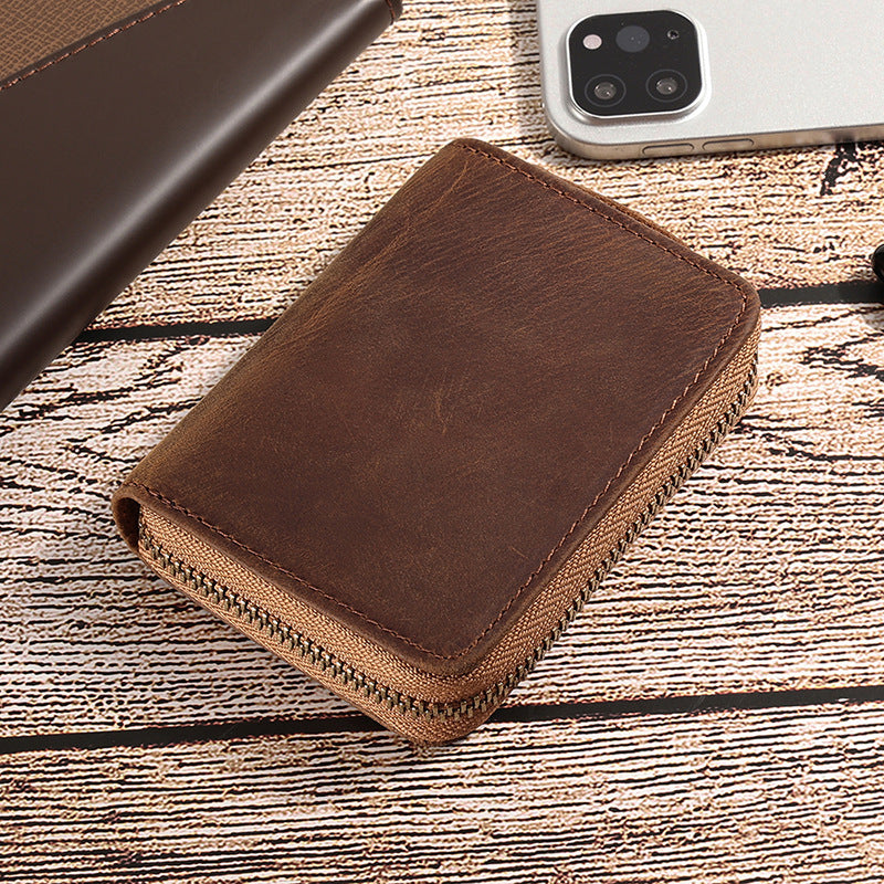 Genuine Leather Multi Card Holder Organizer