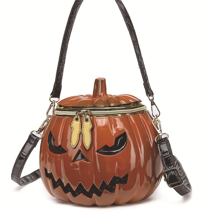 3D Pumpkin Head Shoulder Bag