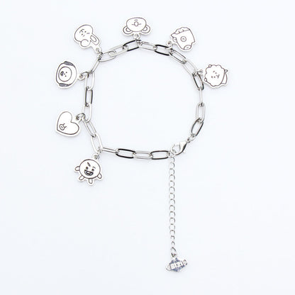 Bracelet Bulletproof Youth League Official The Same Cartoon Bracelet New Simple Fashion Jewelry For Men And Women