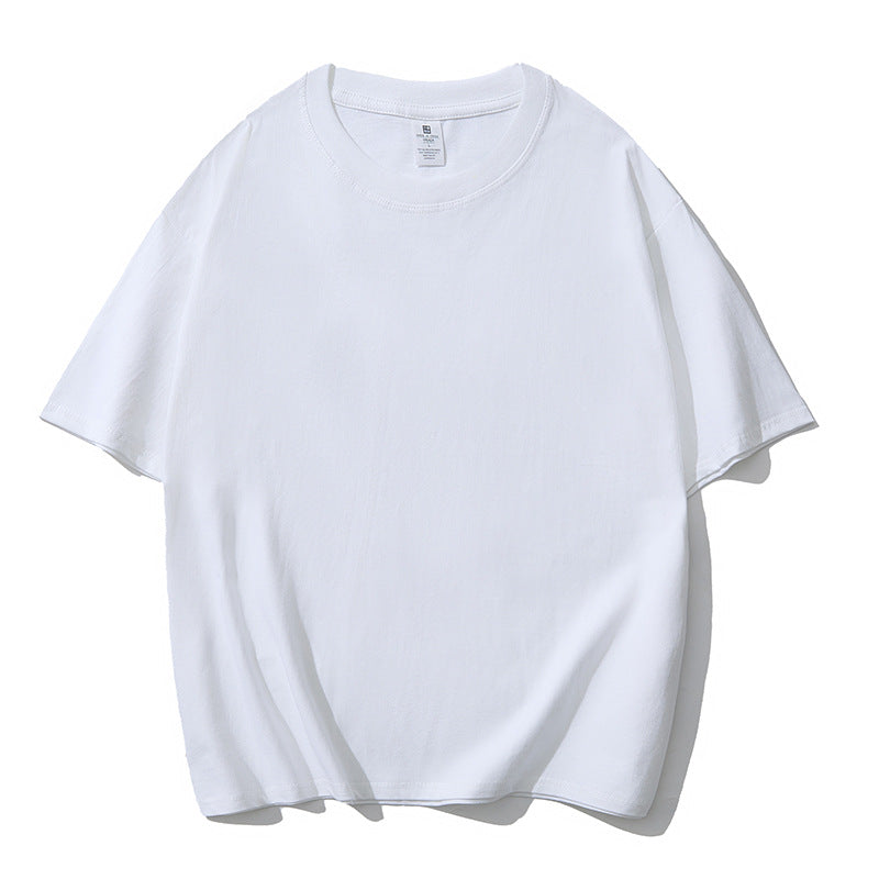 Solid color short-sleeve cotton T-shirt Men