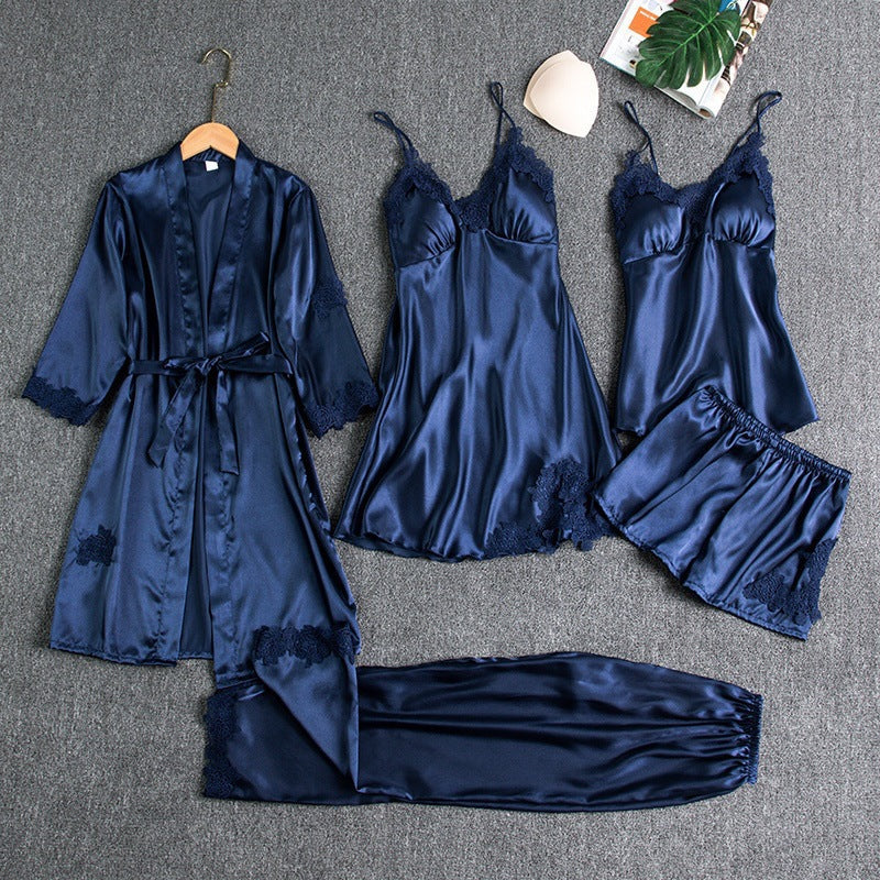 Womens Silk-like Pajama Set