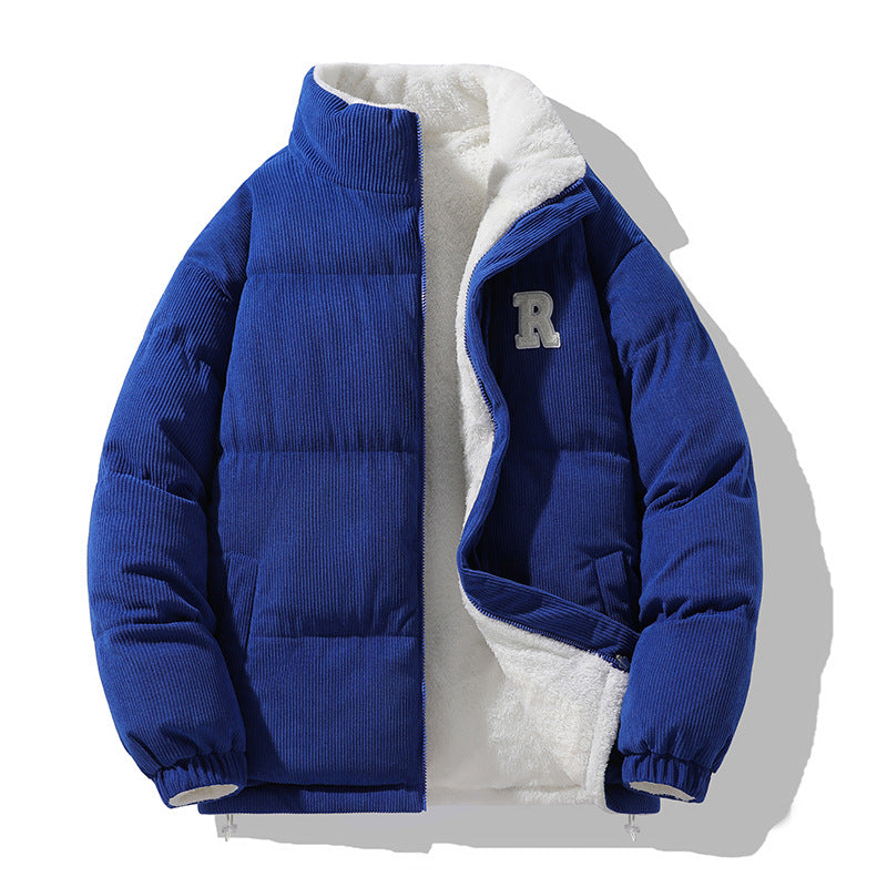 Winter thick cotton coat double-sided wearable