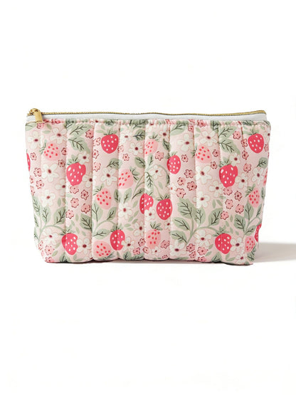 l Floral Fabric Cosmetic Bag