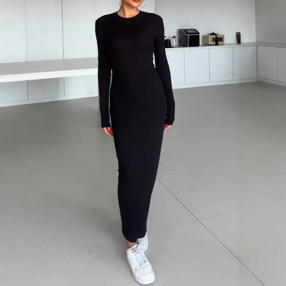 Crewneck Long Sleeve Dress