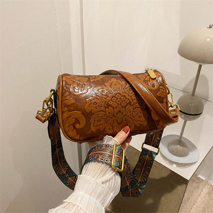 Chinese Style Embossed Crossbody Women Bag