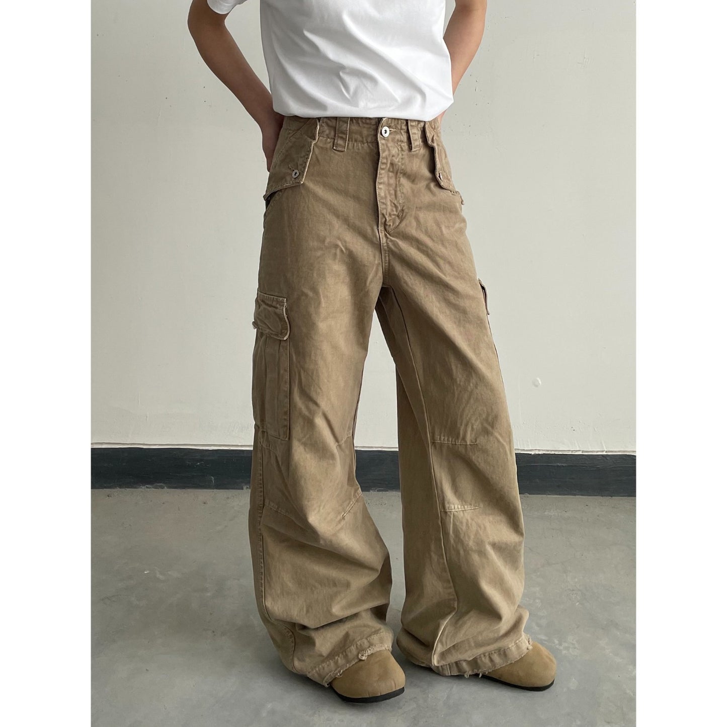 Distressed Vintage Casual Pants
