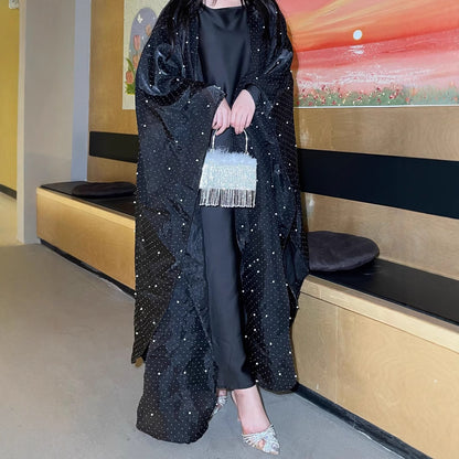 Elegant Batwing Sleeve Star Rhinestone Dress
