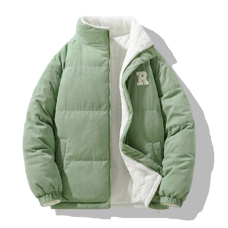 Winter thick cotton coat double-sided wearable