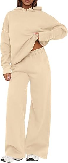 Fleece Lined Hooded Sweatshirt and Sweatpants Set