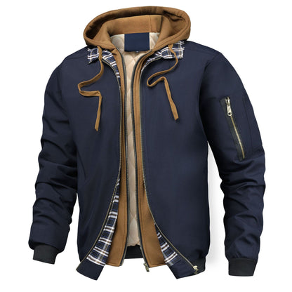 Quilted cotton hoodie