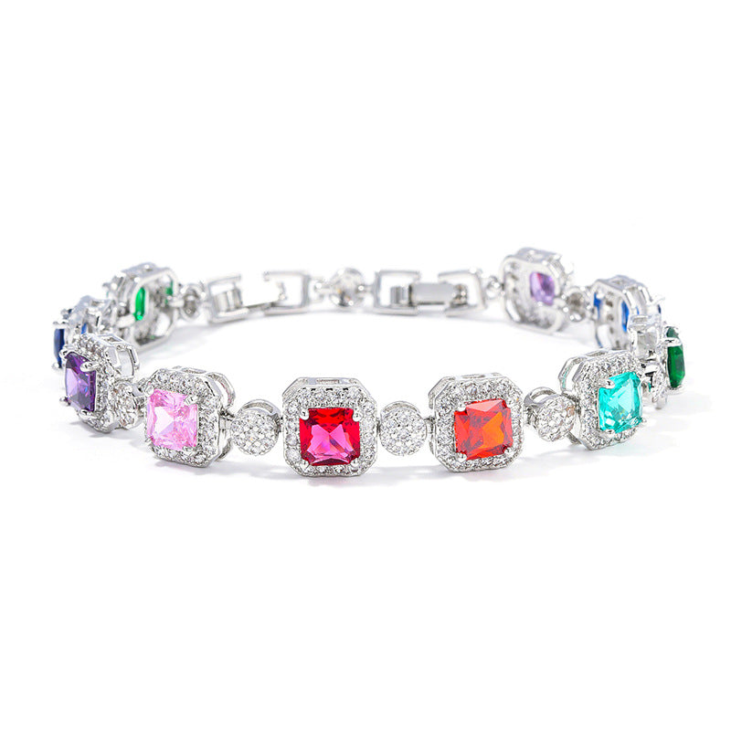 Adjustable full diamond bracelet for women