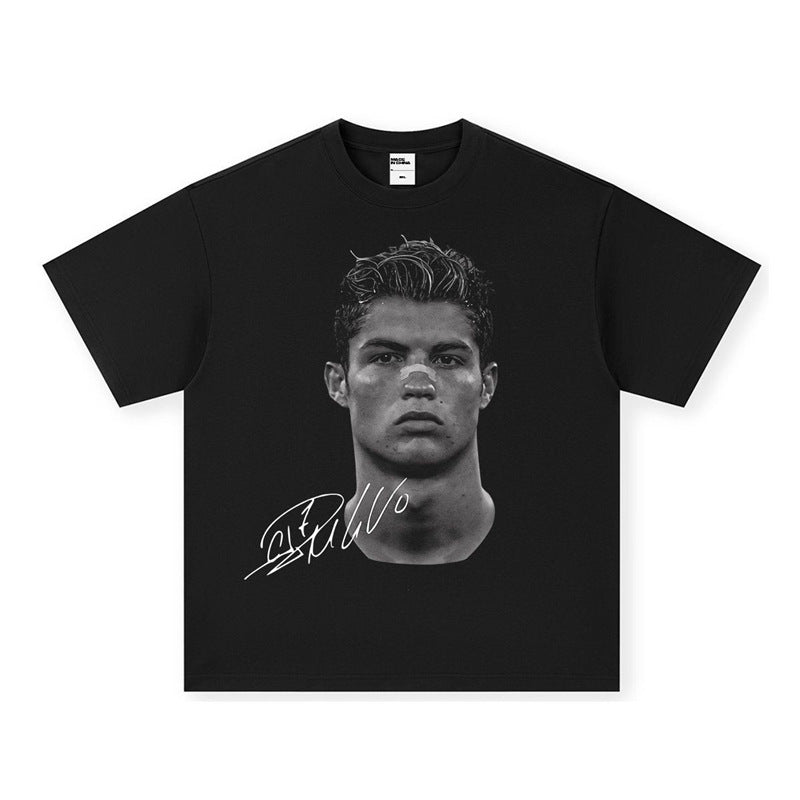 Street-style printed short-sleeved t-shirt for men