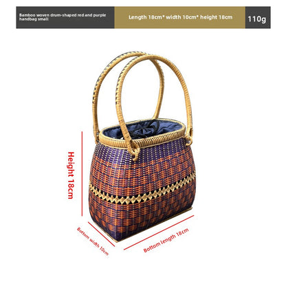 Vintage rattan crossbody bag