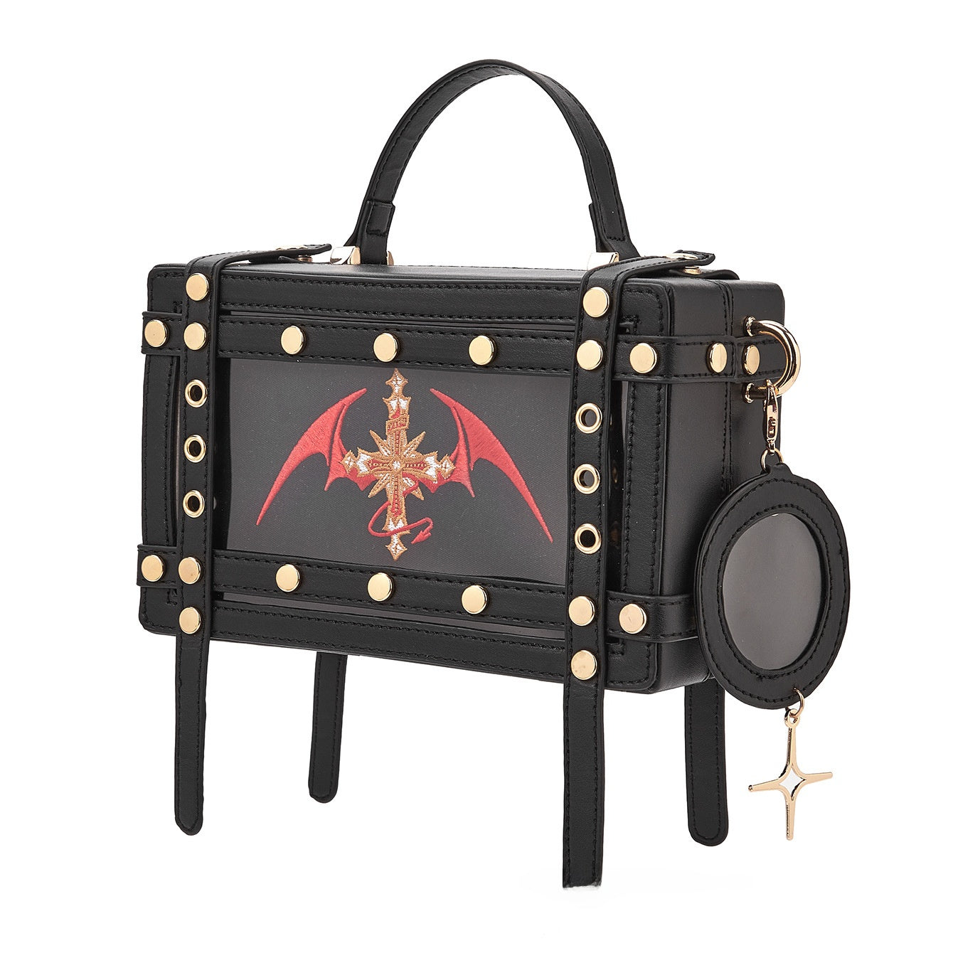 Gothic Lolita Hard Shell Crossbody Bag