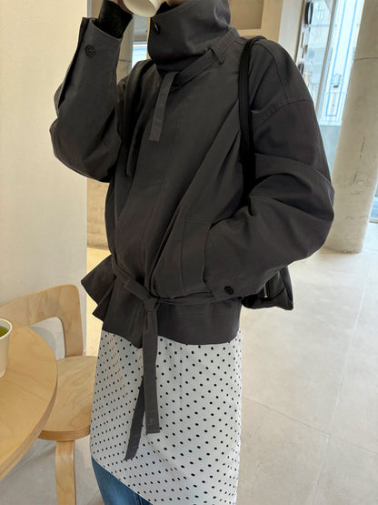 Women's Casual A-Line Dress with Tie Belt