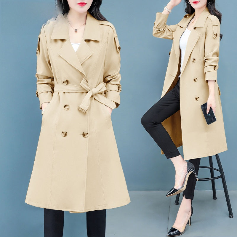 Womens Mid-Length Windbreaker Jacket