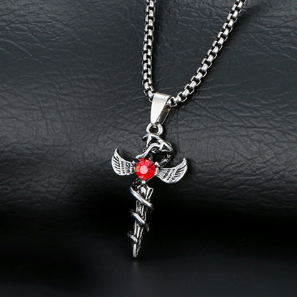 Hip-Hop Authentic Personality Japanese And Korean Simple Titanium Steel Jesus Cross Necklace Men's Jewelry Pendant Women