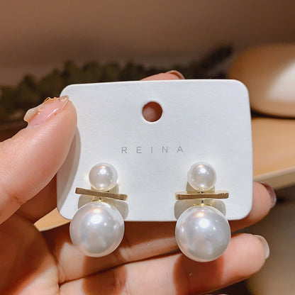 S925 Silver Needle Cat's Eye Small Earrings Female Geometric Square Love Diamond Earrings Simple Atmosphere Earrings