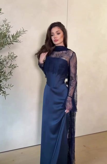 Elegant Long Sleeve Dress Three-Piece Set