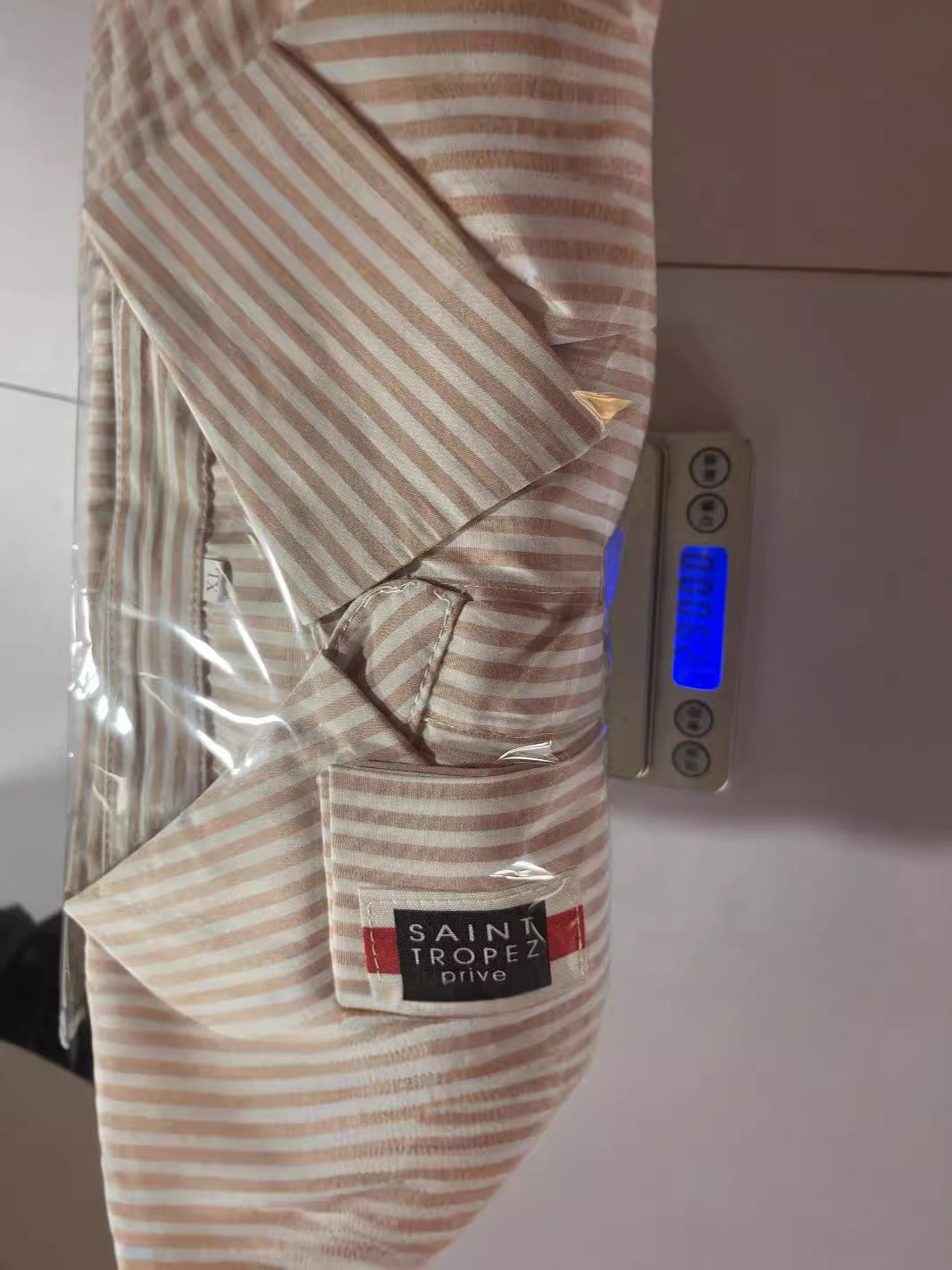 Quarter Sleeve Striped Shirt Dress