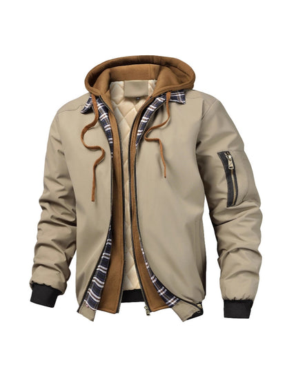 Quilted cotton hoodie