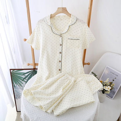 Cotton Three-Piece Pajama Set