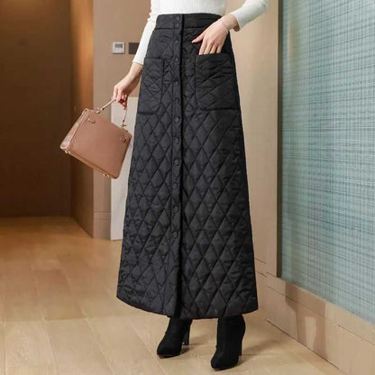 Womens A-Line Down Cotton Skirt