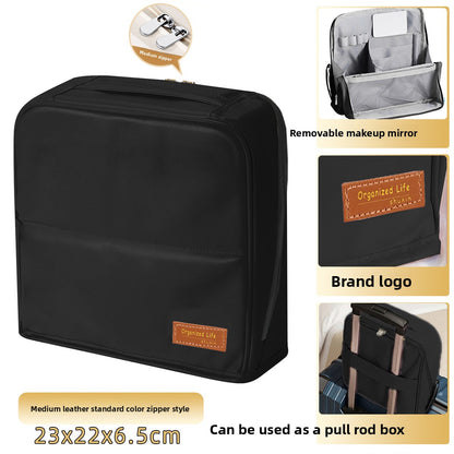 Vertical large-capacity magnetic makeup bag