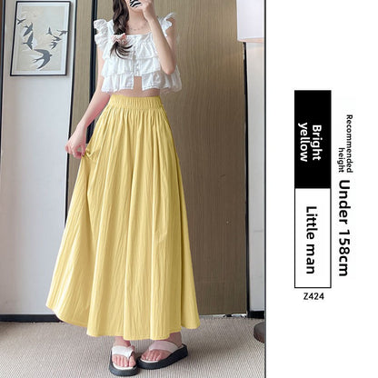 Womens High Waist Wide Leg Skirt Pants