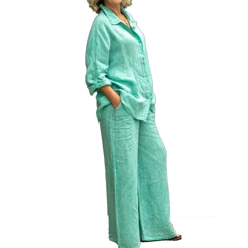 Women's Casual Shirt and Pants Set
