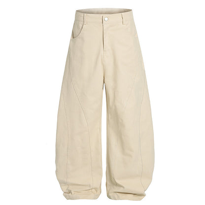 Embroidered Wide Leg Denim Pants