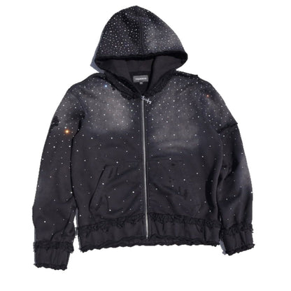 Mens Star Print Hooded Sweatshirt